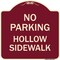 Signmission No Parking Hollow Sidewalk Heavy-Gauge Aluminum Architectural Sign, 18" x 18", BU-1818-23726 A-DES-BU-1818-23726 - alternate 1